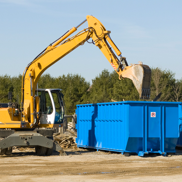 are there any restrictions on where a residential dumpster can be placed in Bunker Hill Kansas